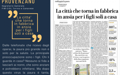 DA LA REPUBBLICA DI TORINO – DICHIARAZIONE DEL SEGRETARIO GENERALE FIM CISL TORINO E CANAVESE DAVIDE PROVENZANO