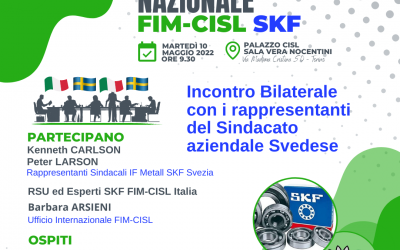 10 Maggio 2022 – Bilaterale FIM-CISL SKF con i rappresentati del sindacato svedese