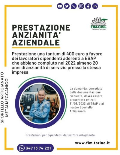 premio anzianità artigianato
