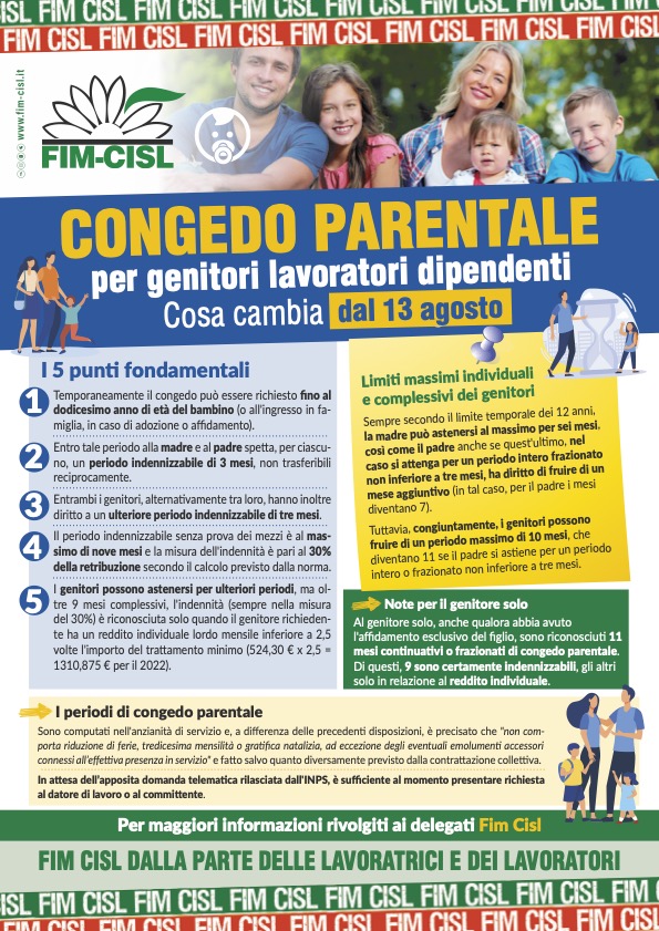CONGEDO PARENTALE 2022