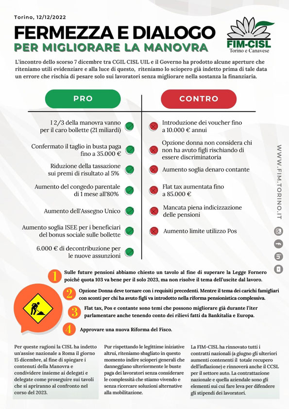 migliorare la manovra finanziaria